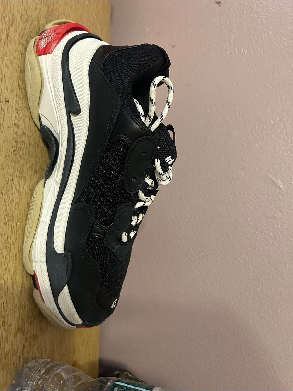 Balenciaga Black, White & Red Triple-S Trainer